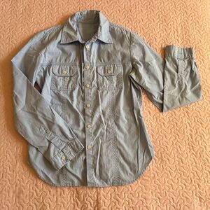 Women's Light Blue Button Up Shirt